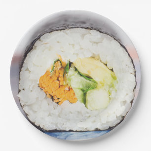Prato De Papel Pescado e arroz