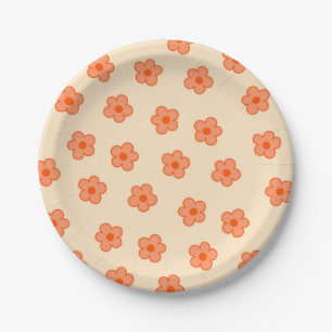 Prato De Papel Pessegueira Laranja-Pêssego Flor
