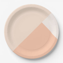 Prato De Papel Pessegueiro de três cores, branco rosa e branco an