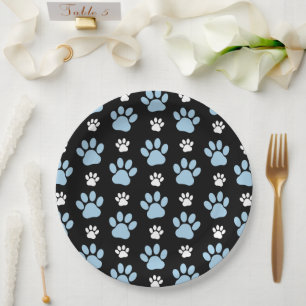 Prato De Papel Pestanas, Patas Azuis, Patas De Cães, Patas De Ani