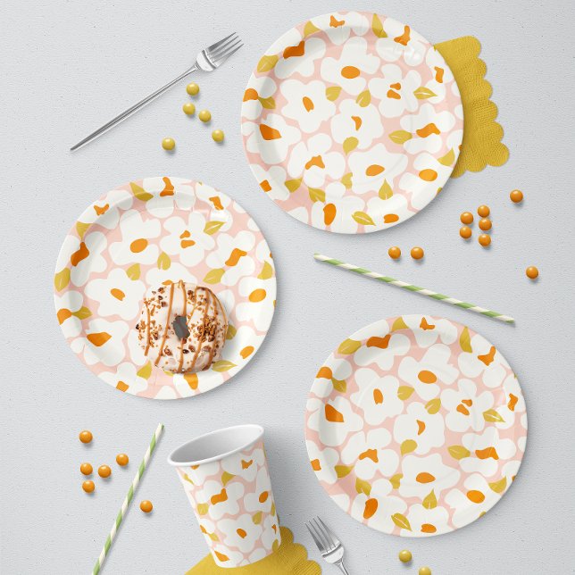 Prato De Papel Petal Whimsy Rosa Branco (Criador carregado)