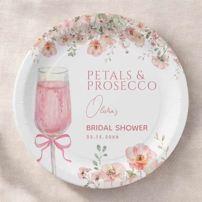 Prato De Papel Pétalas de Arco-Íris e Brindes de Prosecco Rosa Ch (Criador carregado)