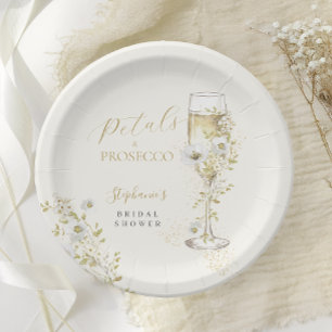Prato De Papel Pétalas e Chá de panela Prosecco de Flores Selvage