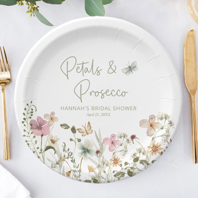 Prato De Papel Pétalas e Prosecco Chás de Noiva das Flores Silves (Criador carregado)