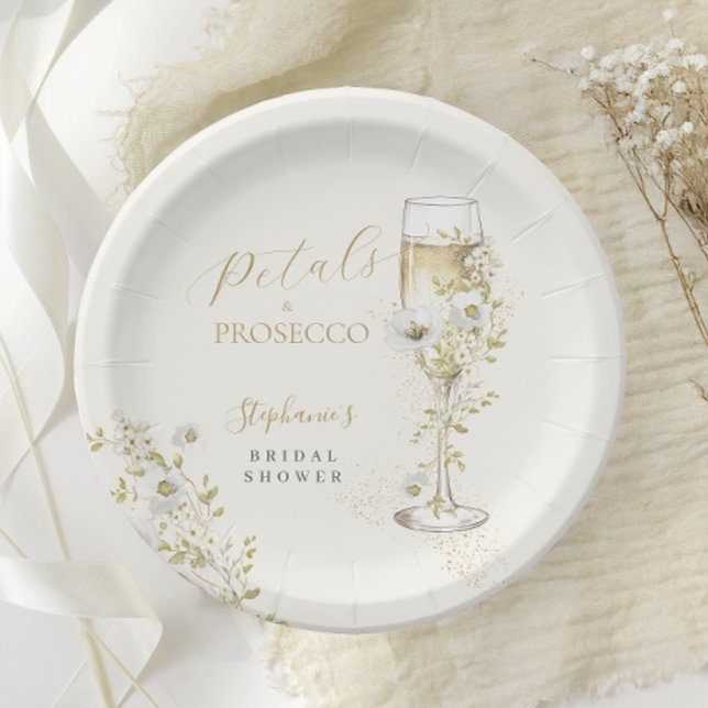 Prato De Papel Pétalas e Prosecco Flores Silvestres Chá de Noiva  (Criador carregado)