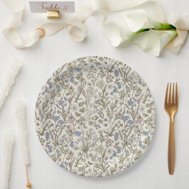 Prato De Papel Pétalas Indomáveis (Casamento)