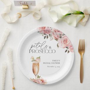 Prato De Papel Pétalas & Prosecco Chuveiro de Noiva Floral