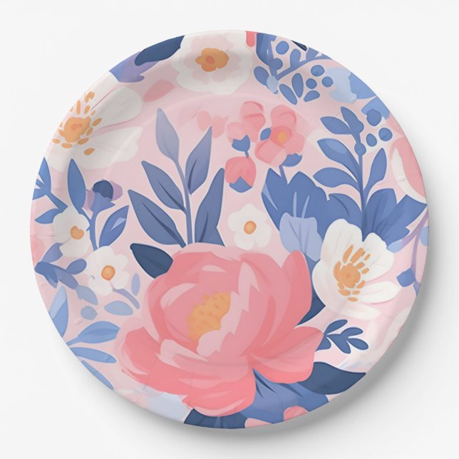 Prato de papel Petals & Picnic Collection (Frente)