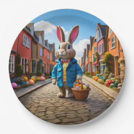 Prato De Papel Peter Easter Bunny Ovos Cesta de Páscoa