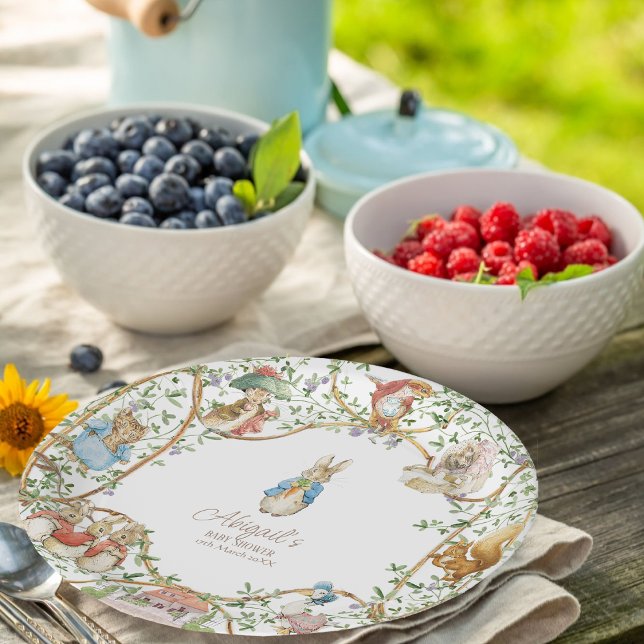 Prato De Papel Peter, o Chá de fraldas Beatrix Woodland (Criador carregado)