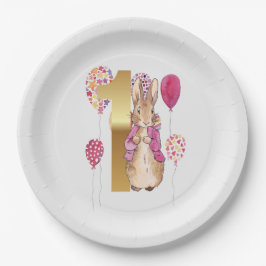 Prato De Papel Peter o Coelho Primeiro Aniversário