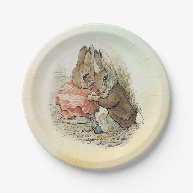 Prato De Papel Peter Rabbit e Beniamin Bunny Paper Plates (Frente)