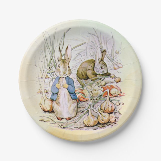 Prato De Papel Peter Rabbit Onions Paper Plates (Frente)