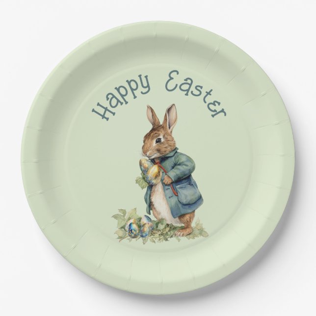 Prato De Papel Peter the rabbit Easter egg hunt (Frente)