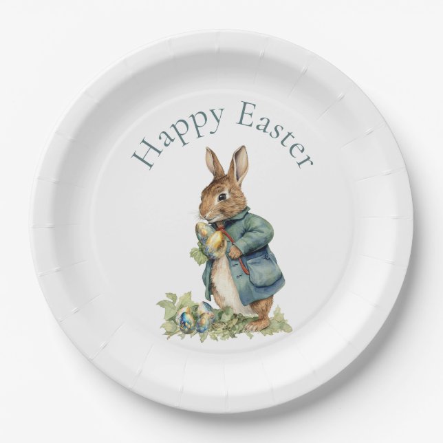 Prato De Papel Peter the rabbit Easter egg hunt (Frente)