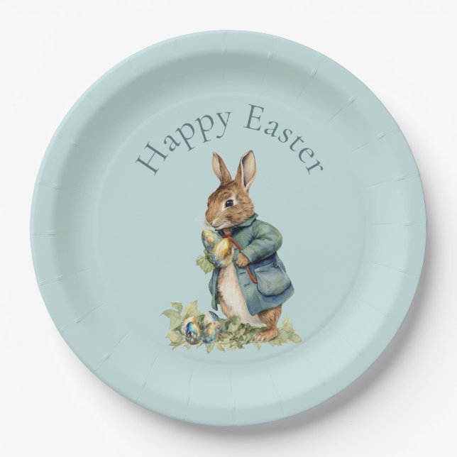Prato De Papel Peter the rabbit Easter egg hunt (Frente)