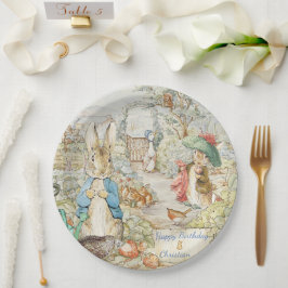 Prato De Papel Peter the Rabbit Garden Storybook Birthday