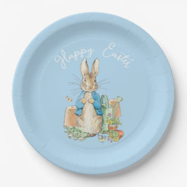 Prato De Papel Peter the rabbit Happy Easter greeting