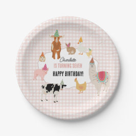 Prato De Papel Petting Zoo Party Animals Barnyard Birthday Girl