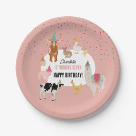 Prato De Papel Petting Zoo Party Animals Barnyard Birthday Girl