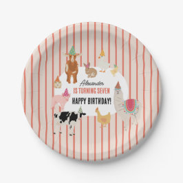 Prato De Papel Petting Zoo Party Animals Barnyard Birthday Theme