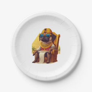 Prato De Papel Pharaoh Pug � Cão Antigo Egito