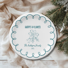 Prato De Papel Photo Whimsical Quirky Doodle Holiday