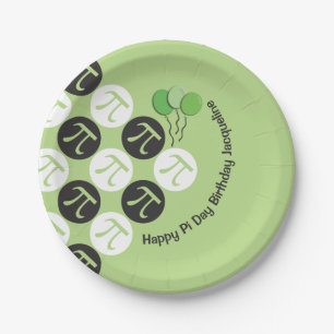 Prato De Papel Pi Day Birthday Plate