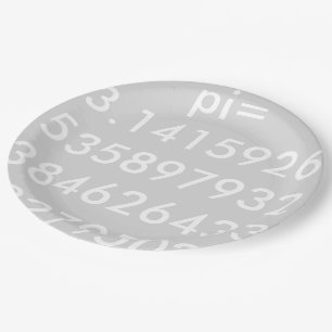 Prato De Papel pi Digits Math Love pi= placa de papel 3.14159 pi 