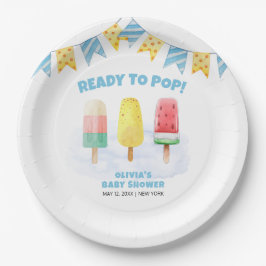 Prato De Papel Piche Divertido Pronto Para Chá de fraldas Sorvete