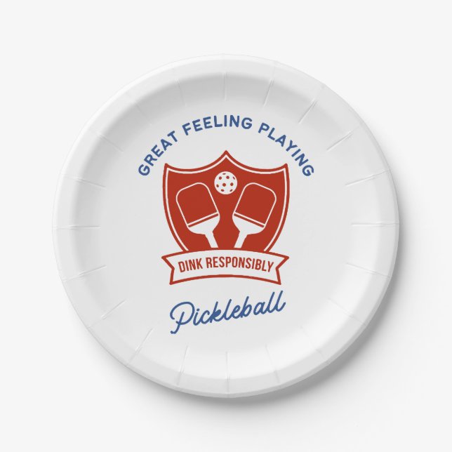 Prato De Papel Pickleball legal design para vestir (Frente)