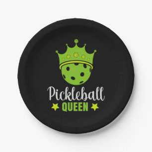 Prato De Papel Pickleball Queen Funny Pickle Queen