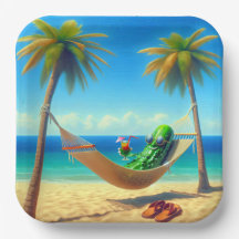 Pickles com coquetel em um Hammock