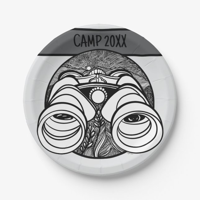 Prato De Papel Picnic de acampamento personalizado de acampamento (Frente)