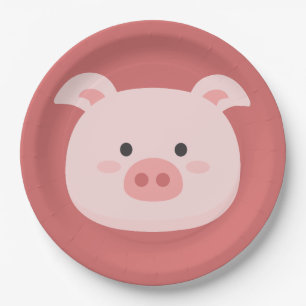 Prato De Papel Piggy Birthday Kids Room Wall Art Paper Plates