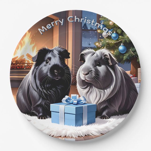 Prato De Papel Pigres-guineenses e presentes no Natal (Frente)