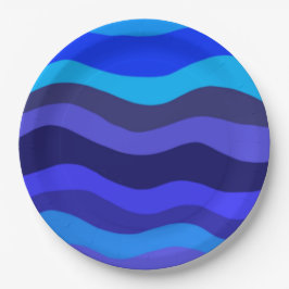 Prato De Papel Pilha de papel com impressão azul