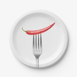 Prato De Papel Pimenta no garfo