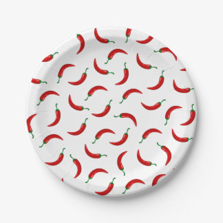 Prato De Papel Pimentos pimentões de pimenta vermelha
