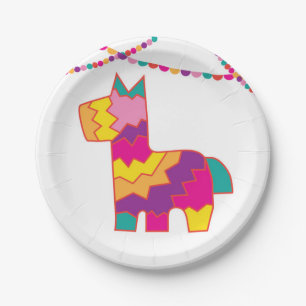 Prato De Papel Pinata Fiesta Birthday Piñata Cinco De Mayo Plates