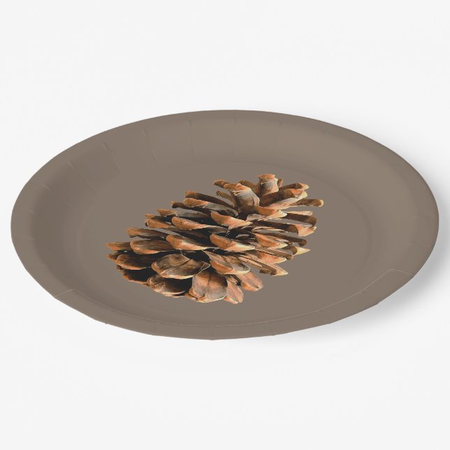 Prato De Papel Pine Cone (Inclinado)
