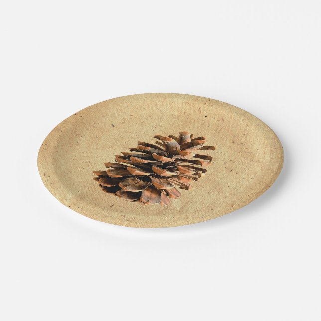 Prato De Papel Pine Cone (Inclinado)
