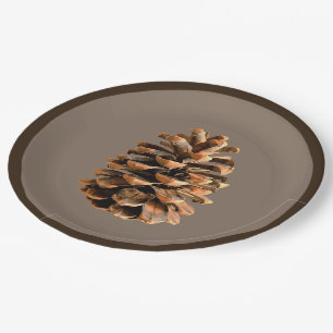 Prato De Papel Pine Cone