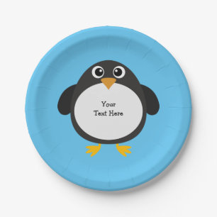 Prato De Papel Pinguim carnudo personalizado