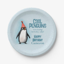 Pinguins legal celebram o aniversário da criança