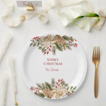 Pinheiros de Aquarela Elegante