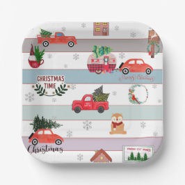 Prato De Papel Pinheiros frescos cortados