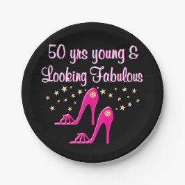 PRATO DE PAPEL PINK 50 ANOS JOVENS E FABULOSOS