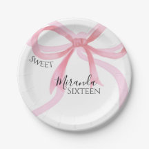 Pink Bow Sweet Sixteen Birthday