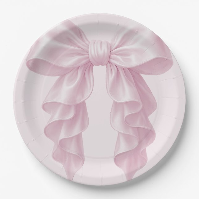Prato De Papel Pink Cascade Ruffle Arco Classy Posh (Frente)